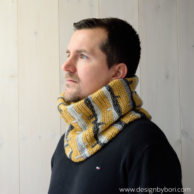 Deep Forest Cowl - Őszi Erdő Sál - horgolás minta Deep Forest Cowl - Őszi Erdő Sál - horgolás minta